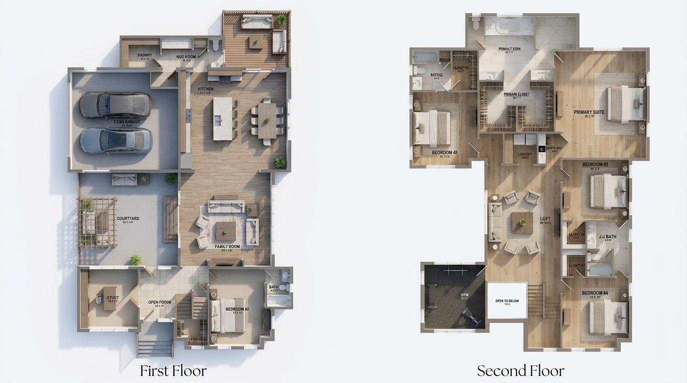 Green Gate — Both floors